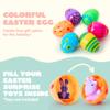 JOYIN 200 Pcs Plastic Printed Bright Easter Eggs 2.3" Tall for Easter Hunt, Basket Stuffers Fillers, Classroom Prize Supplies, Filling Treats and Party Favor view 4