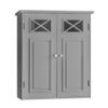 Teamson Home Dawson Contemporary Removable Wooden Wall Cabinet- Gray view 1