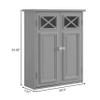 Teamson Home Dawson Contemporary Removable Wooden Wall Cabinet- Gray view 3