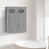 Teamson Home Dawson Contemporary Removable Wooden Wall Cabinet- Gray view 4