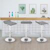 onEveryBaby Modern Bar Stools Set of 2, Swivel Adjustable Counter Height Bar Foot Stool,Bar Chairs for Dining Kitchen Room (Grey, Cotton & Linen Fabric) view 2