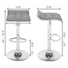 onEveryBaby Modern Bar Stools Set of 2, Swivel Adjustable Counter Height Bar Foot Stool,Bar Chairs for Dining Kitchen Room (Grey, Cotton & Linen Fabric) view 3