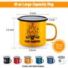 TeamFar Coffee Mug, 16 OZ Multi Colors Enamel Tea Mug Set of 6, Camp Drinking Cups with Patterns for Milk Tea, Non-Toxic & Portable, Lightweight & Sturdy, Wide Handle & Smooth Rim, Easy Clean view 2
