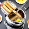 AIZYR Nonstick Deep Fryer Pan, Japanese-Style Tempura Deep Fryer with Thermometer, Dust-Proof Lid and Oil Drip Rack for Kitchen Cooking,24cm view 2