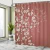 Ambesonne Japanese Shower Curtain, Spring Season Sakura Bloom Design Romantic Cherry Blossom on Blurry Branches, Cloth Fabric Bathroom Decor Set with Hooks, 69" W x 70" L, Pale Rust view 4
