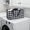 Household Essentials Black and White Plaid Krush Container All-Purpose Utility Tote view 2