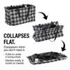 Household Essentials Black and White Plaid Krush Container All-Purpose Utility Tote view 4