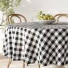 Barnyard Designs Round Buffalo Check Tablecloth, 100% Cotton, Rustic Farmhouse Style Cloth Dining Table and Kitchen Decoration, 70 x 70 (Black) view 1