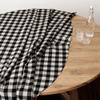 Barnyard Designs Round Buffalo Check Tablecloth, 100% Cotton, Rustic Farmhouse Style Cloth Dining Table and Kitchen Decoration, 70 x 70 (Black) view 3
