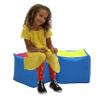 Factory Direct Partners 13043-LMRS SoftScape 14" Square Bean Bag Poufs for Kids (2-Piece Set) - Lime/Raspberry view 4