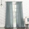 No. 918 Tayla Crushed Texture Semi-Sheer Rod Pocket Curtain Panel, 50" x 63", Harbor Blue view 1