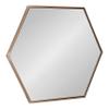 Kate and Laurel McNeer Modern Wall Mirror, 22 x 25, Bronze, Geometric Hexagon Mirror for Wall view 1