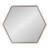 Kate and Laurel McNeer Modern Wall Mirror, 22 x 25, Bronze, Geometric Hexagon Mirror for Wall view 2