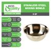 EcoQuality [24 PACK 3 Quart Medium Stainless Steel Mixing Bowl - Baking Bowl, Flat Base Bowl, Preparation Bowls - Great for Baking, Kitchens, Chef's, Home use (3 qt) view 2