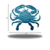 Riverside Designs Coastal Crab Ocean Beach Metal Art Steel Wall Decor | Heavy-Duty and Waterproof | Made in USA (36", Teal) view 2