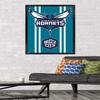 Trends International NBA Charlotte Hornets - Logo 20 Wall Poster, 34L x 22.4W, Black Framed Version view 2