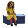 Factory Direct Partners 13043-NVPB SoftScape 14" Square Bean Bag Poufs for Kids (2-Piece Set) - Navy/Powder Blue view 4