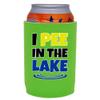 I Pee In The Lake Full Bottom Can Coolie (Bright Green, 1) view 1