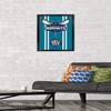 Trends International NBA Charlotte Hornets - Logo 20 Wall Poster, 22.4L x 14.7W, Black Framed Version view 2
