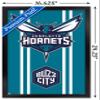 Trends International NBA Charlotte Hornets - Logo 20 Wall Poster, 22.4L x 14.7W, Black Framed Version view 3
