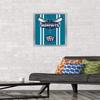 Trends International NBA Charlotte Hornets - Logo 20 Wall Poster, 22.4L x 14.7W, Silver Framed Version view 2