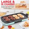 Dash Everyday Electric Griddle - Indoor Griddle for Versatile Cooking - Features Quick-Heating, Anti-Slip Feet, and Removable, Nonstick Plate - Aqua view 2