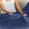 1000 Thread Count Bed Sheets 100% Egyptian Cotton Sheets Set - Olympic Queen Size 66"X 80", Fits Mattress Upto 16-18 Inch Deep Pocket, Navy Blue Solid view 2