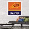 Trends International NBA Phoenix Suns - Logo 20 Wall Poster, 34L x 22.4W, White Framed Version view 2