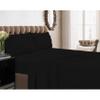 1000 Thread Count Bed Sheets 100% Egyptian Cotton Sheets Set - Queen Size 60" X 80", Fits Mattress Upto 16-18 Inch Deep Pocket, Black Solid view 1