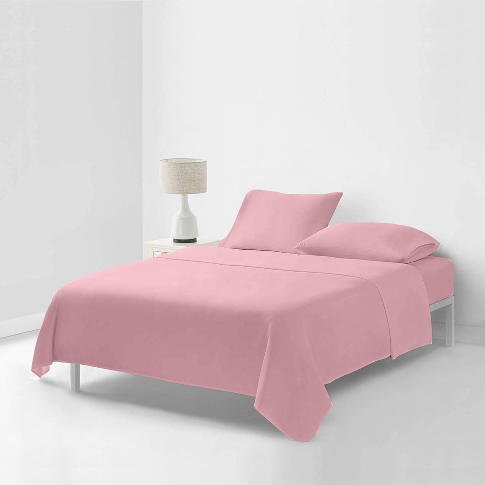 1000 Thread Count Bed Sheets 100% Egyptian Cotton Sheets Set - SplitKing Size 39" X 80", Fits Mattress Upto 16-18 Inch Deep Pocket, Pink Solid