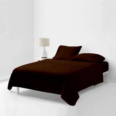 1000 Thread Count Bed Sheets 100% Egyptian Cotton Sheets Set - Full XL Size 54" X 80", Fits Mattress Upto 16-18 Inch Deep Pocket, Chocolate Solid