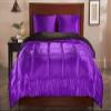 Kanak Bedding Classic Collection Ultra Soft Luxurious 3-Piece Silky Satin Comforter Set 300 GSM, 1Comforter+ 2 Pillowcases! Size Full/Queen,Purple view 1