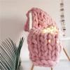 BWBG Knitted Throw Blanket for Sofa Pink, Handmade Knit Chunky Blankets Cozy and Comfortable 6cm Wide Knitted Throw Blankets for Sofa Bed Soft Cozy Home Decor-60x80inch view 4