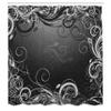 Ambesonne Abstract Shower Curtain, Mystic Forest Floral Swirls Leaves Nature Fading Ombre Effect Illustration, Cloth Fabric Bathroom Decor Set with Hooks, 69" W x 70" L, Dark Silver Grey view 2