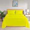 1000 Thread Count Bed Sheets 100% Egyptian Cotton Sheets Set - Full Size 54" X 75", Fits Mattress Upto 16-18 Inch Deep Pocket ,Yellow Solid view 1