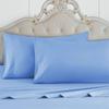 1000 Thread Count Bed Sheets 100% Egyptian Cotton Sheets Set - Twin XL Size 39" X 80", Fits Mattress Upto 16-18 Inch Deep Pocket, Light Blue Solid view 2