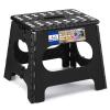 ACKO Folding Step Stool, 11 Inch Non-Slip Foldable Step Stools up to 300lbs for Kids and Adults, Portable Lightweight Collapsible Stool with Handle, for Kitchen Bathroom Black, 1 Pack view 1
