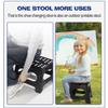 ACKO Folding Step Stool, 11 Inch Non-Slip Foldable Step Stools up to 300lbs for Kids and Adults, Portable Lightweight Collapsible Stool with Handle, for Kitchen Bathroom Black, 1 Pack view 3