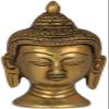 Exotic India Small Buddha Head - Tibetan Buddhist - Brass Statue view 1