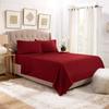 1000 Thread Count Bed Sheets 100% Egyptian Cotton Sheets Set - Full XL Size 54" X 80", Fits Mattress Upto 16-18 Inch Deep Pocket, Burgundy Solid view 1