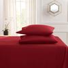 1000 Thread Count Bed Sheets 100% Egyptian Cotton Sheets Set - Full XL Size 54" X 80", Fits Mattress Upto 16-18 Inch Deep Pocket, Burgundy Solid view 2