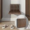 Wall-Mounted Folding Shoe-Changing Stool Ultra-Thin Concealed Porch Chair Solid Wood 150KG Load-Bearing Simple Installation Environmentally Friendly view 3