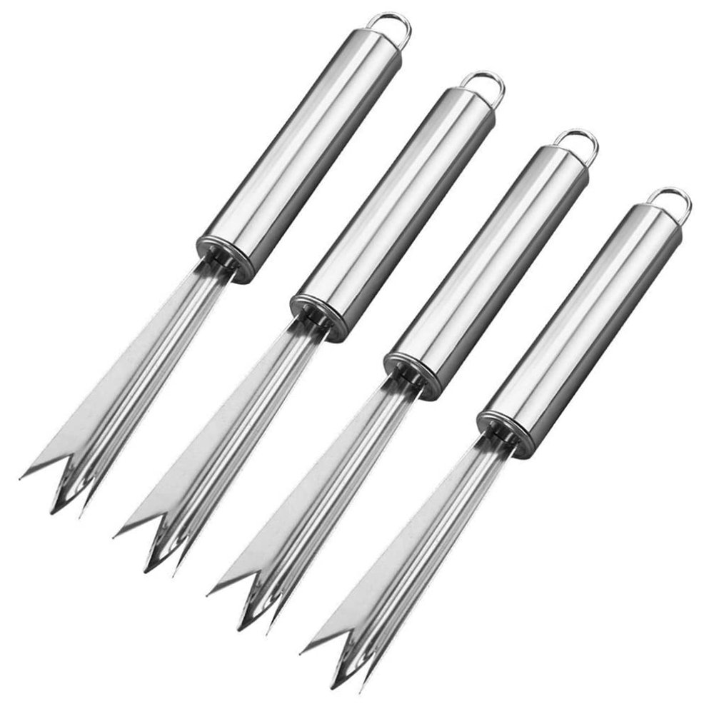 4PCS Pineapple Eye Peeler Stainless Steel Pineapple Eye Romover Tool Fruit Cutter for Home and Kitchen