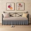 Mattress-Homes Bed Skirts for Daybed Dust Ruffle, Dark Grey Solid Full Size 14 inch Drop Microfiber Wrinkle Fade Resistant for Living Room Guest Room view 1