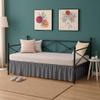 Mattress-Homes Bed Skirts for Daybed Dust Ruffle, Dark Grey Solid Full Size 14 inch Drop Microfiber Wrinkle Fade Resistant for Living Room Guest Room view 2