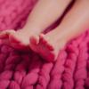 Chunky Knit Blanket Throw Rose red, Handmade Knitted Blanket Super Soft&Cozy Bulky Knitting Blankets for Bedroom Decor Bed Chair Sofa Pet Mat Rug -60x60inch view 2