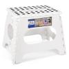 ACKO 11 Inch Folding Step Stool, Non-Slip Foldable Step Stools up to 300lbs for Kids and Adults, Portable Lightweight Collapsible Stool with Handle, for Kitchen Bathroom, White view 1