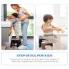 ACKO 11 Inch Folding Step Stool, Non-Slip Foldable Step Stools up to 300lbs for Kids and Adults, Portable Lightweight Collapsible Stool with Handle, for Kitchen Bathroom, White view 2