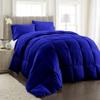 100% Organic Cotton Comforter Set Super Soft & Fluffy 400GSM 3-Piece Quilted Microfiber Down Alternative 400TC All Season Duvet Insert with Corner Tabs + 2 Pillow-Cases, Over-Size King, Royal Blue view 1