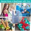 BeeGreen Reusable Foldable Shopping Totes with Handles,12 Pack Heavy Duty Polyester Fabric Geometry Grocery Bags, Large Fashion Reusable Bags for Travel & Groceries, Washable Cloth Bag Bulk view 2